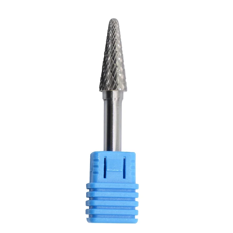 

SL-3 Tungsten Carbide Burr Rotary File Taper Shape with Radius End Double Cut with 6mm Shank for Die Grinder Drill Bit