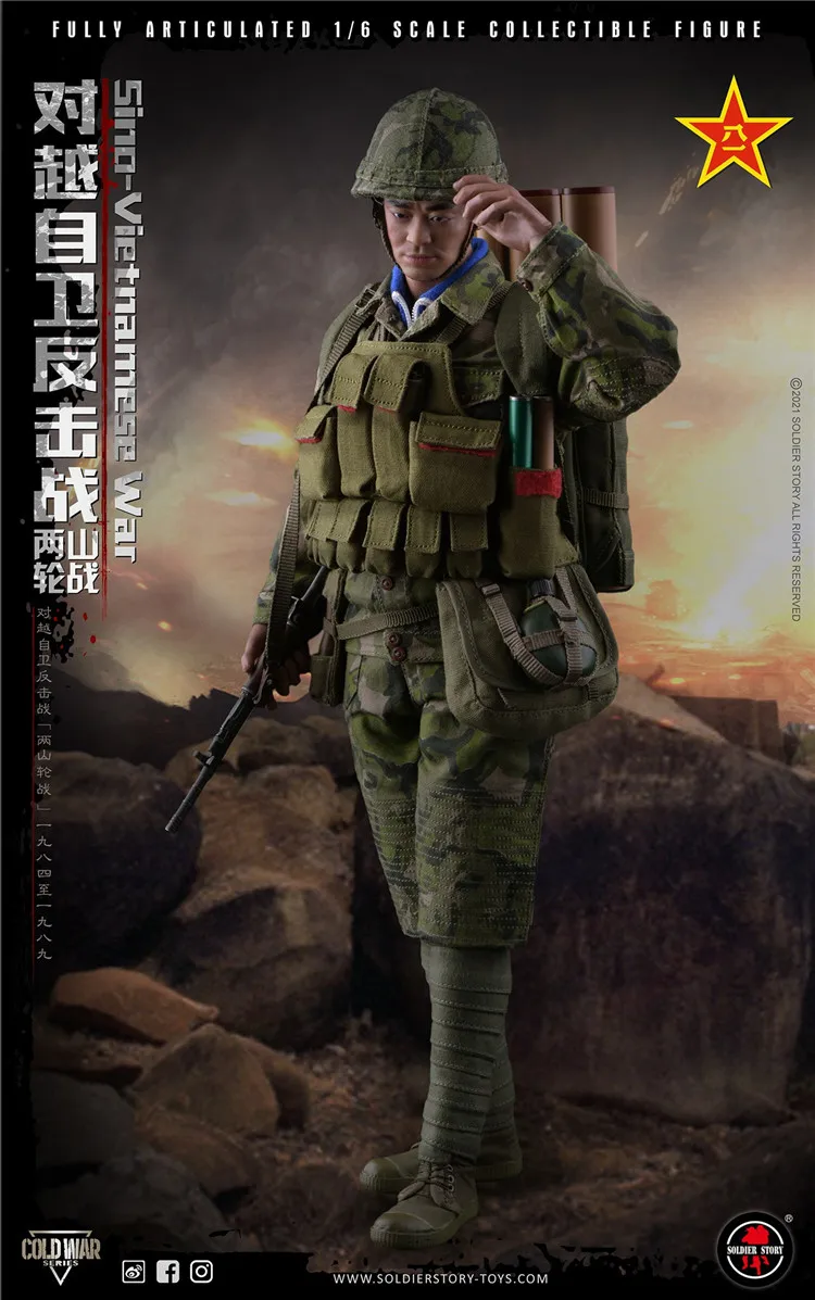 In Stock SoldierStory SS123 1/6 PLA Self-defense Counterattack Against Vietnam Male Soldier Full Set Solider Action Figure Dolls