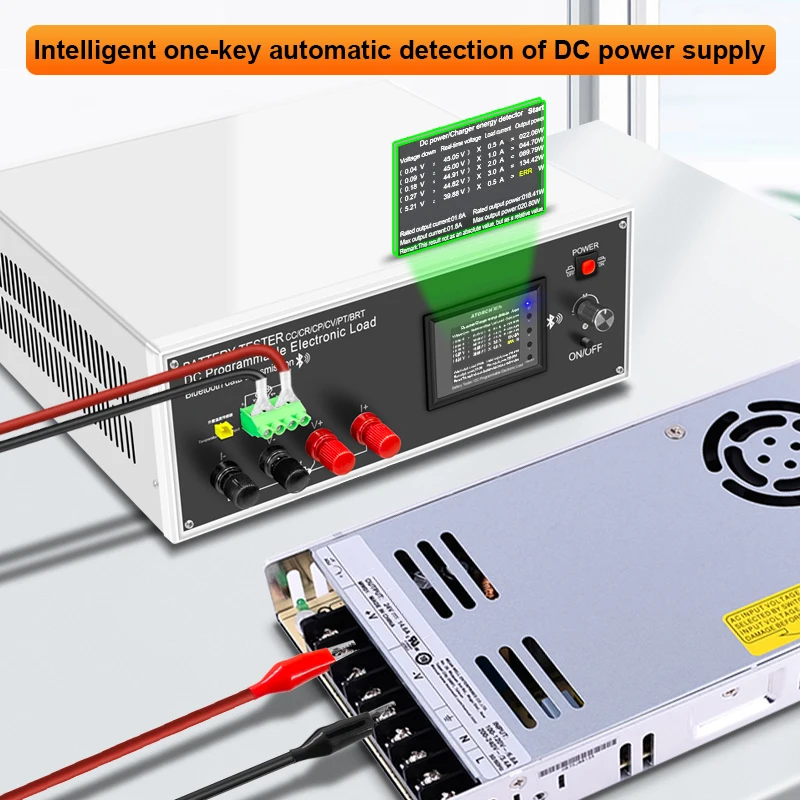 600W White Battery Capacity Tester Electronic Load Power Lead acid Car battery Tester Discharge Meter 200V 40A