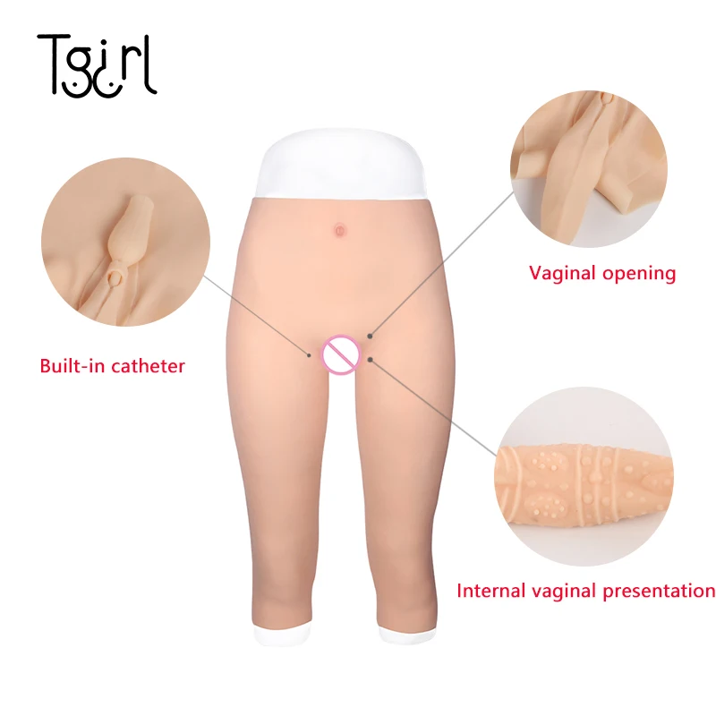 

Silicone Realistic Vagina Panties Shemale Crossdresser Pussy Pants Transgender Artificial Sex Fake Underwear Enhancer Hip