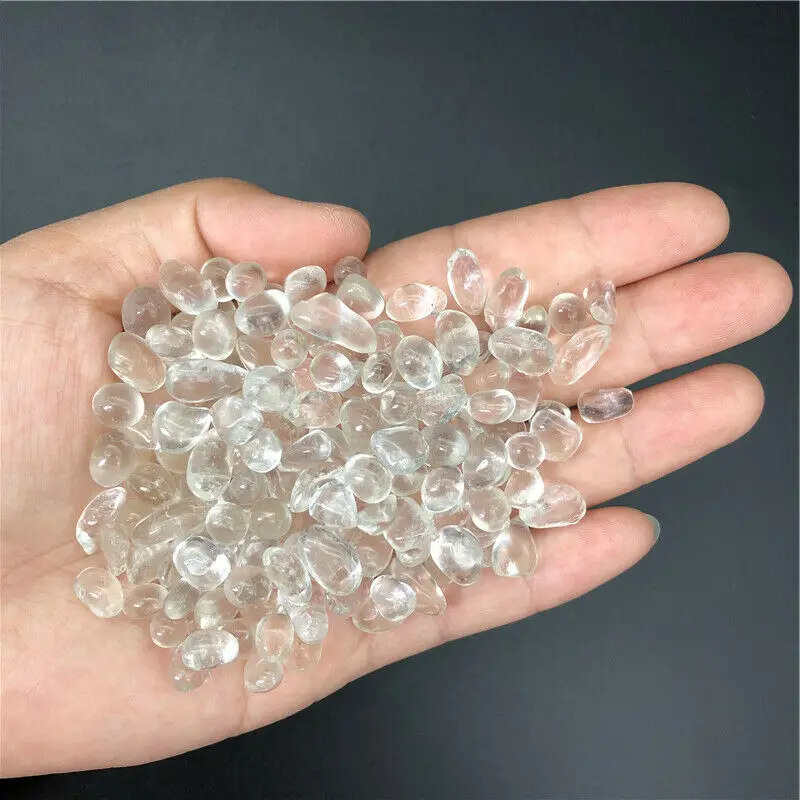 Wholesale 50g 7-10mm White Gravel Coloured Glaze Crystal Buddha Aquarium Stones Decor Quartz Crystals