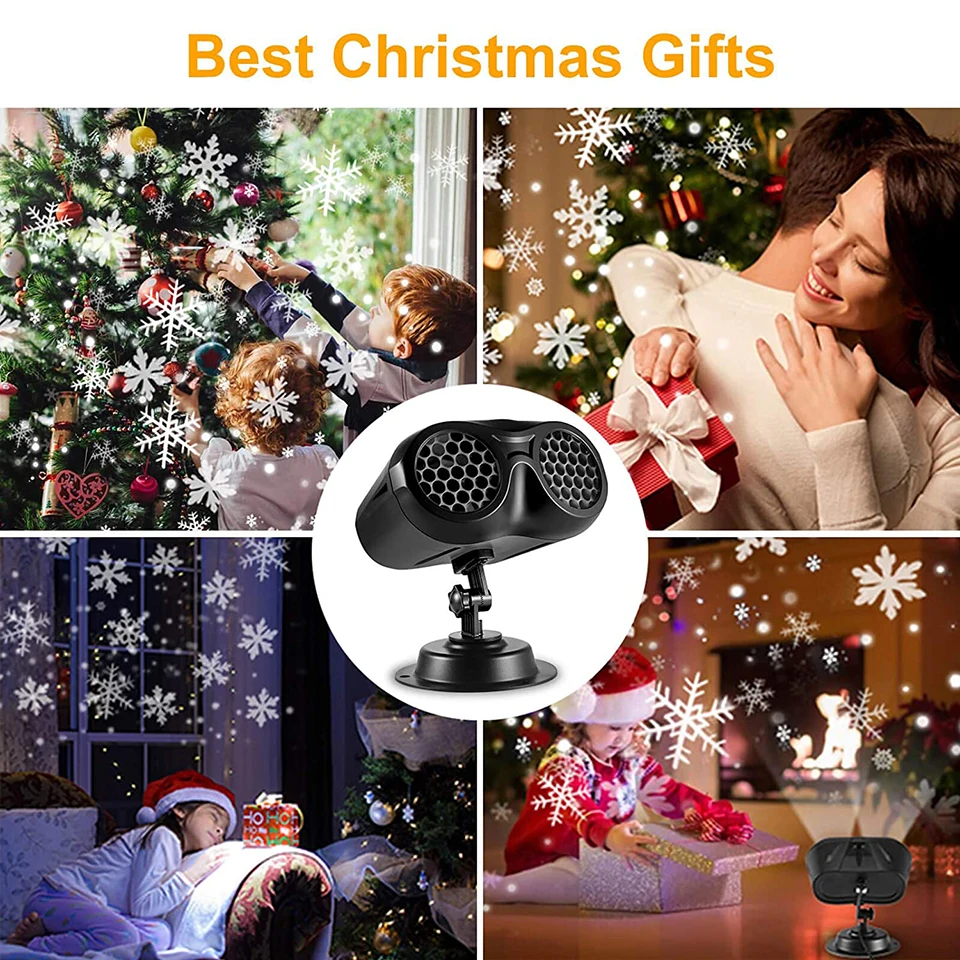 Christmas LED Snowfall Laser Light Projector IP65 Snowflake Landscape Spotlight Outdoor Garden Party Holiday Decor Stage Lamp