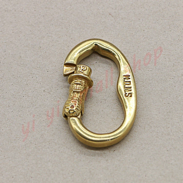 

Pure copper peanut key chain, personalized pendant, creative gifts, life and wealth are endless