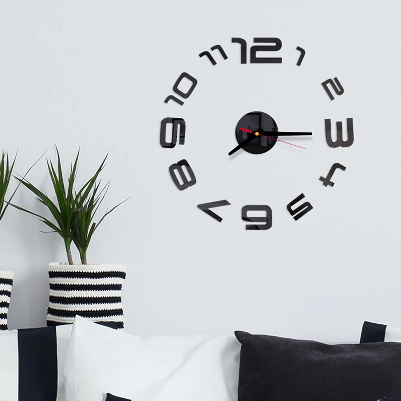 DIY 3D Mirror Wall Clock Sticker Home Decor Mirror Living Room Art Design Wall Clock Modern Design Wall Watch orologio da parete