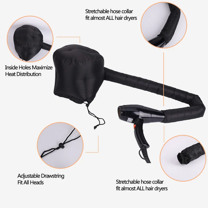 Портативный фен для волос, аксессуары для завивки волос, Быстросохнущий колпачок, головной убор, головной убор для женщин, домашний парикмахерский