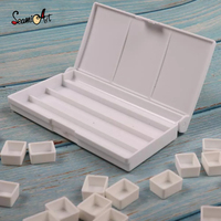 SeamiArt 12/24Grid Watercolor Palette Empty Palette Painting Paint Tray Box for Watercolor Oil  Acrylic Paints