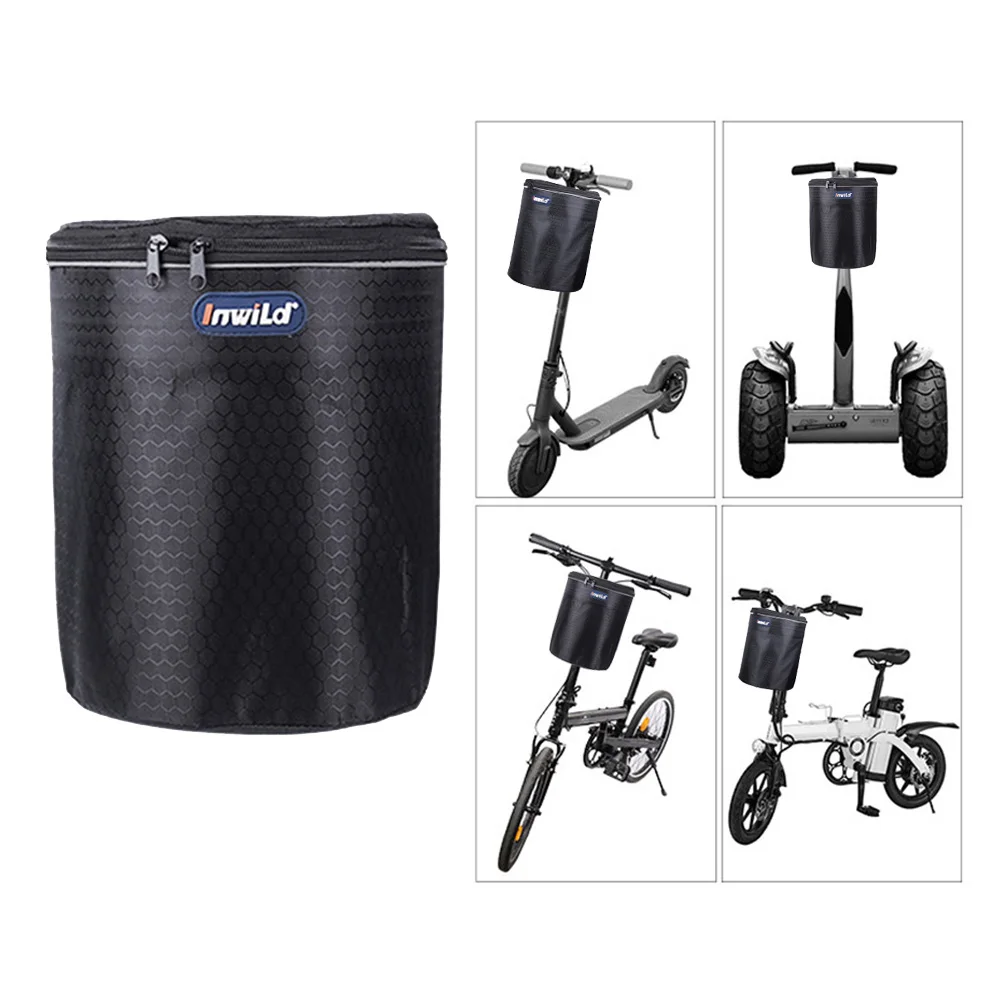 Bike Handlebar Bag Bike Basket with - Collapsible Bike Basket Bicycle Front Bag with Reflective Strap for Shopping Scooters Bala