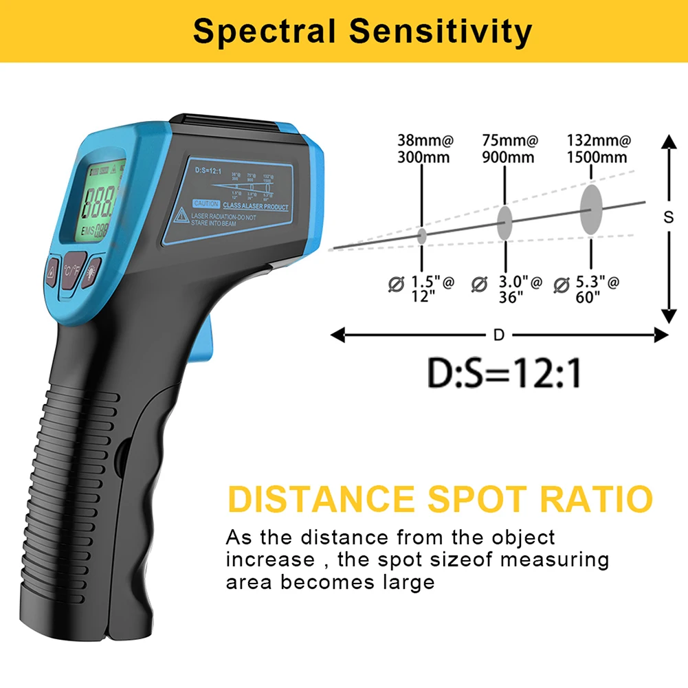 GM320S HW600 HW550 Infrared Thermometer Industrial Digital IR Temperature Meter 50~600℃ Non Contact Pyrometer IR Laser Point