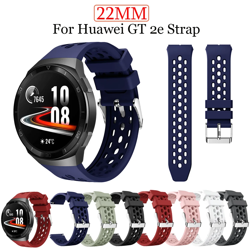 For Huawei Watch GT 2E Official style Silicone Band Strap Replacement 22mm Watchband for Huawei Watch gt2e Smart Watch Band