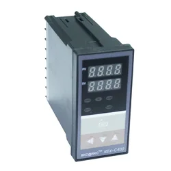 Dual PID Thermostat Regulator SSR Output Digital PID Temperature Controller REX-C100 0-400C with Thermocouple K SSR 40A SSR-40A