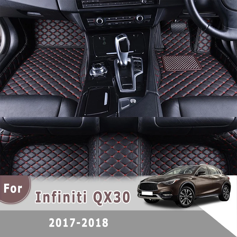 

Ковры с RHD для Infiniti QX30 2017 2018, автомобильные коврики, индивидуальные чехлы, автомобильные подушечки для ног, коврики, водонепроницаемые детали, педаль