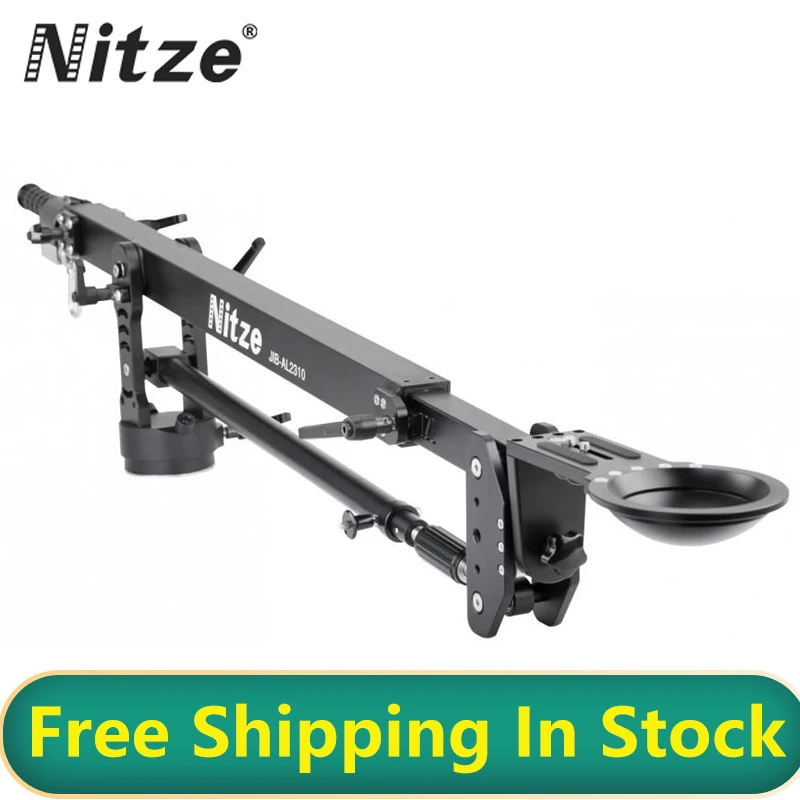 NITZE JIB-AL2120 20KG Load Professional Camera Jib Crane Arm Pan 100mm Bowl Qith Carry Bag For DSLR Video  Micro Single