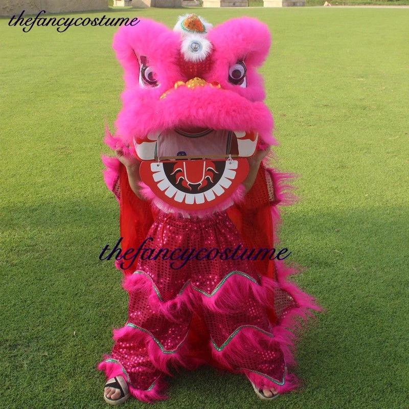 2-5 età 12 pollici Royal Lion Dance Mascot Costume Kid Children Cartoon puntelli gioco evento che esegue il carnevale del partito del vestito di natale