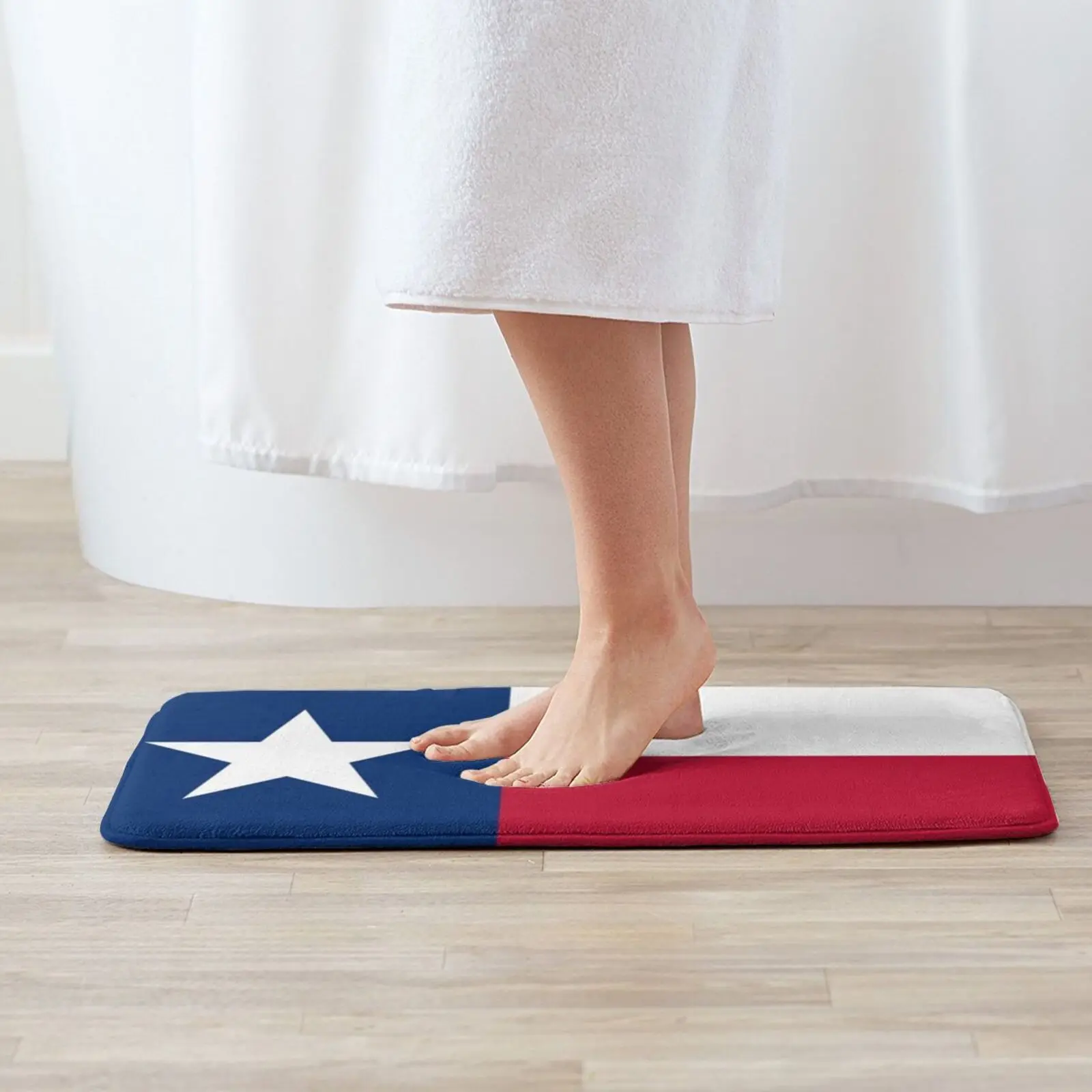 Austin Texas State Flag Badge Pin Soft Non-Slip Mat Rug 2523 Carpet Cushion Austin Texas Texan Lone Star Houston Fort