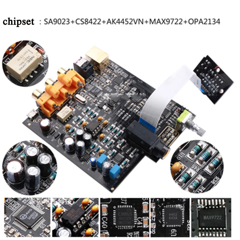 HIFI decoder audio converter DAC-M6 decoding amp all-in-one DAC fever USB sound card HIFI desktop headphone amplifier