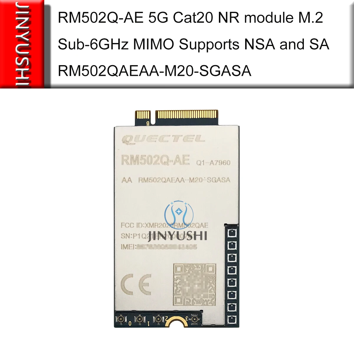 Quectel RM502Q-AE 5G Cat20 NR module With antenna kits M.2 sub-6GHz MIMO Supports NSA SA RM502QAEAA Faster than EM160R-GL EM06