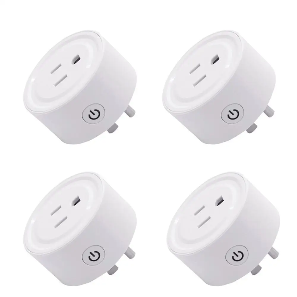 4pcs/Lot Mini Wifi Smart Plug Wireless Socket Remote Control Works With Apple Homekit, Alexa, Google Assistant FCC Certified