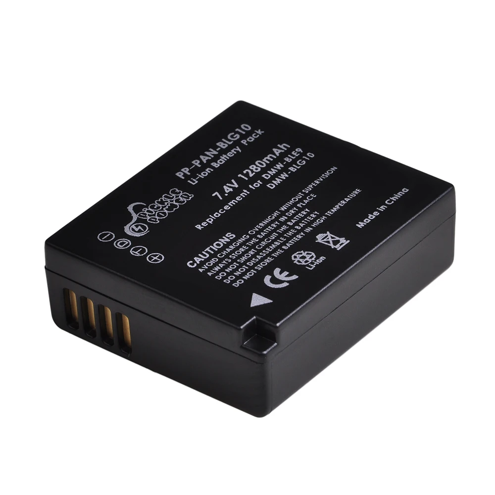 Pickle Power 1280mAh Camera Battery DMW-BLG10 DMW-BLE9 BLG10E  LED Dual Charger for Panasonic LUMIX GF5 GF6 GX7 LX100 GX80 GX85