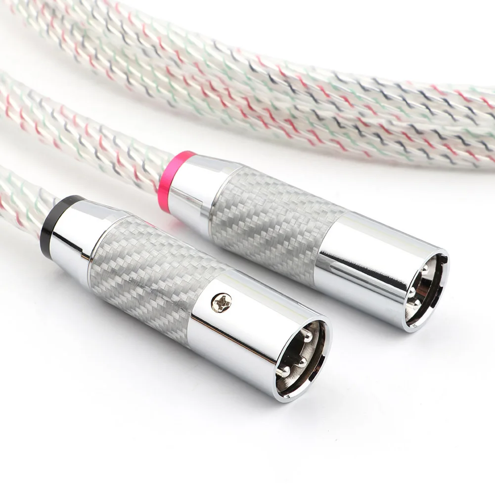 Haldane Valhalla Odin XLR Balanced Cable Interconnect Cable 3pin XLR Male to Female Cable with Carbon Fiber Rhodium plated Plugs