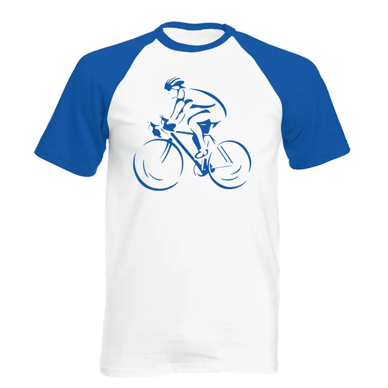 Homens moda quente t-shirts ciclista bicicleta ciclo transporte motociclista cycler dos homens t camisa raglan manga curta algodão camiseta