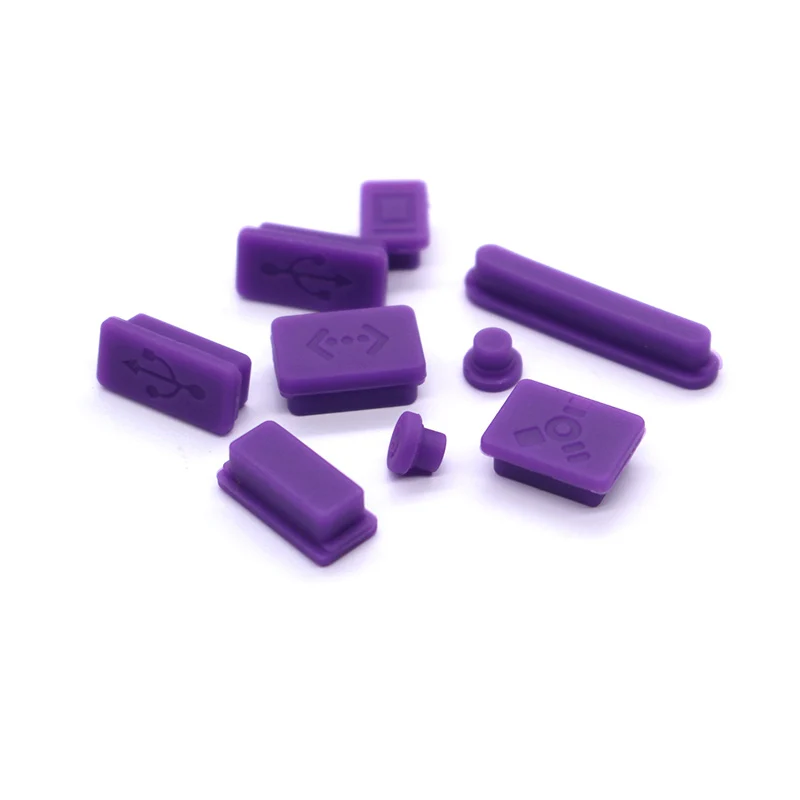 Silicone Anti-dust Plugs Protection Set for Apple MacBook Pro 13 15 Retina / Air 11 13 Laptop Dust Plug Ports Cover 9pcs/set