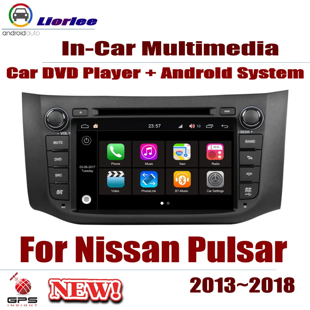 

Для Nissan Pulsar (C12) 2013-2018 автомобильный Android плеер DVD GPS навигационная система HD экран Радио Стерео интегрированный мультимедиа