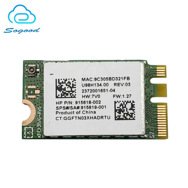كرت RTL8723DE 300 150mbps NGFF 2.4G اللاسلكية + بلوتوث 4.0 بطاقة الشبكة ل HP شنتشو سامسونج أيسر SPS 915619- 001 915618-002