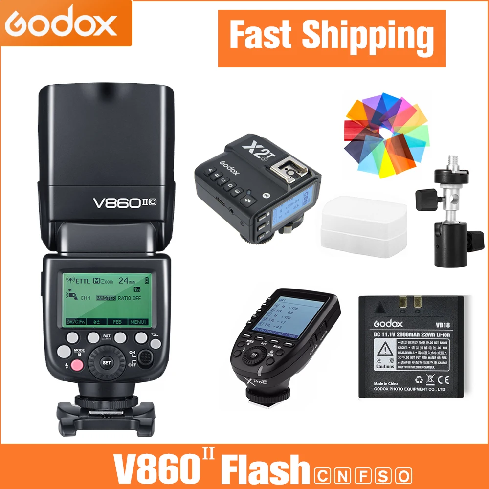 Godox V860 II V860II Speedlite TTL HSS Flash For Sony A7 A6500 A6300 Canon Nikon Fuji Pentax