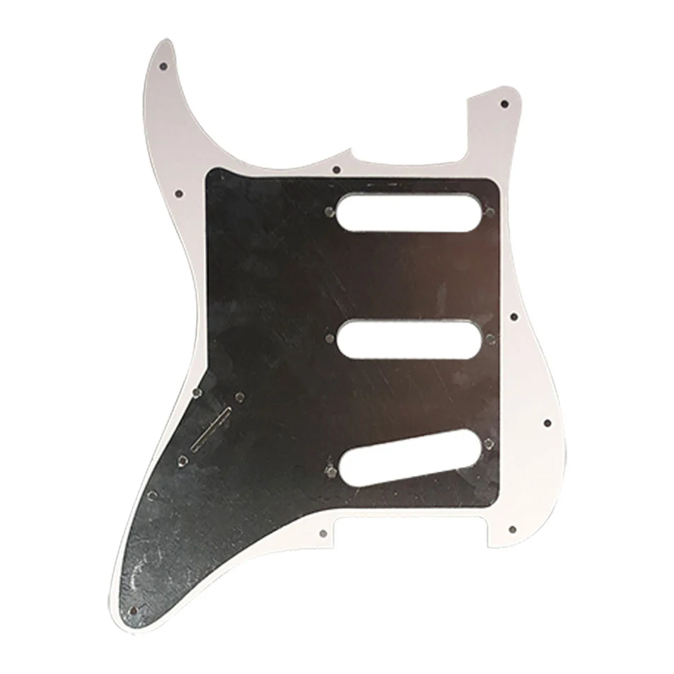 11 Screw Hole Guitar Pickguard for USA/Mexico Fender Strat Standard SSS St Scratch Plate NO Control Punch Holes Multi Color