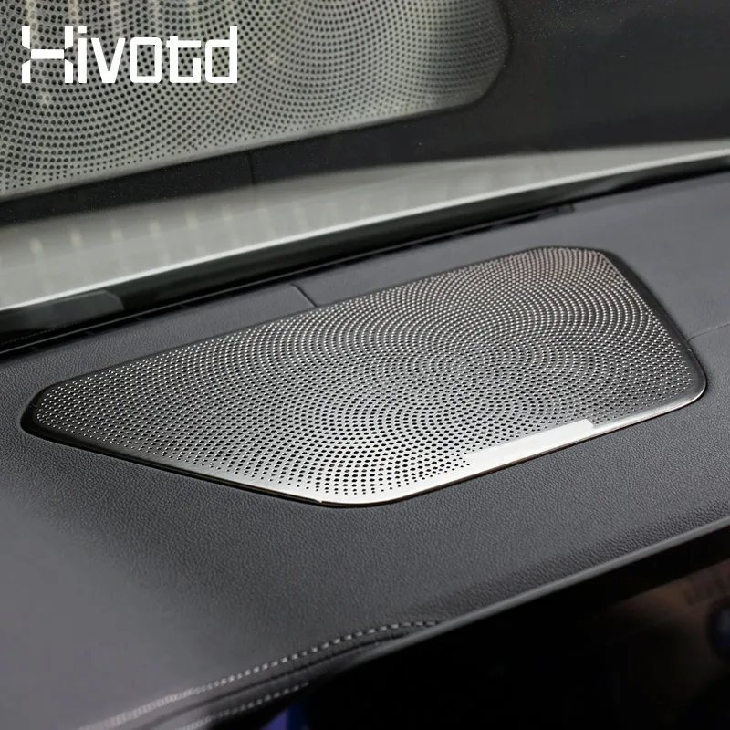 Hivotd Dashboard Speaker Cover Interior Car Accessories Audio Sticker Trim Protection Parts For BMW 318i 320d 330d G20 2023