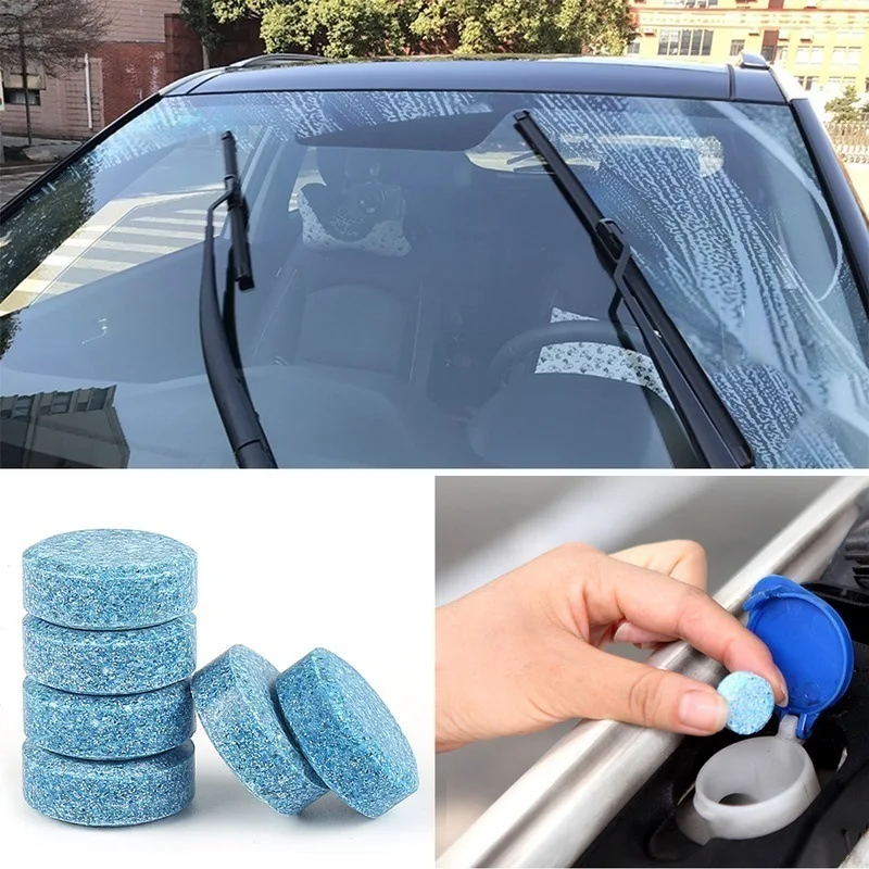 20pcs(1Pc=4L) Car Windshield Wiper Glass Washer Auto Solid Cleaner Compact Effervescent Tablets Window Repair Car Accessories