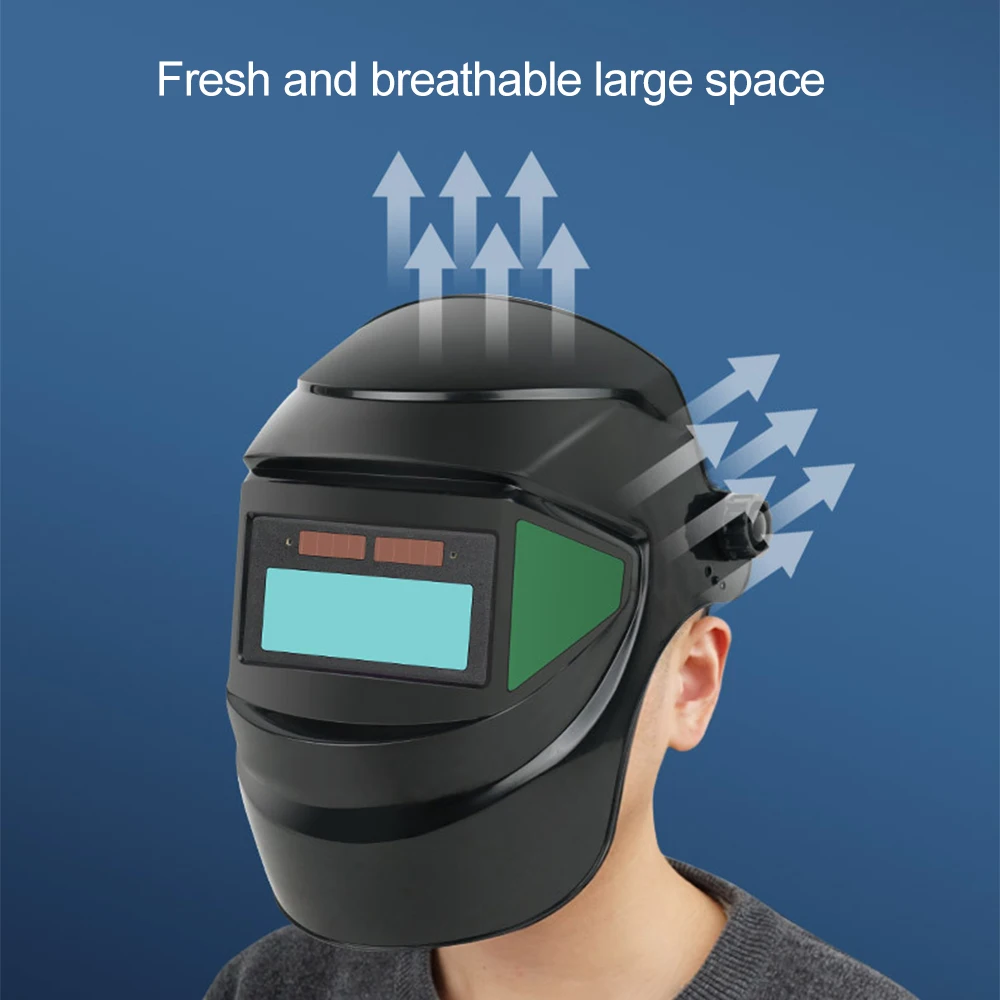 Welding Helmet Welder Mask Chameleon Large View Solar Power Auto Darkening Welding Mask For Arc Weld Grind Cut Dimming Glasses