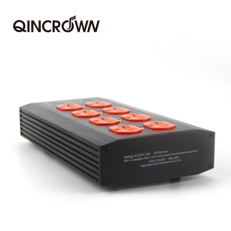 QINCROWN 15A 250v Hifi audio power conditioner power socket power purifier US Outlets Power Strip