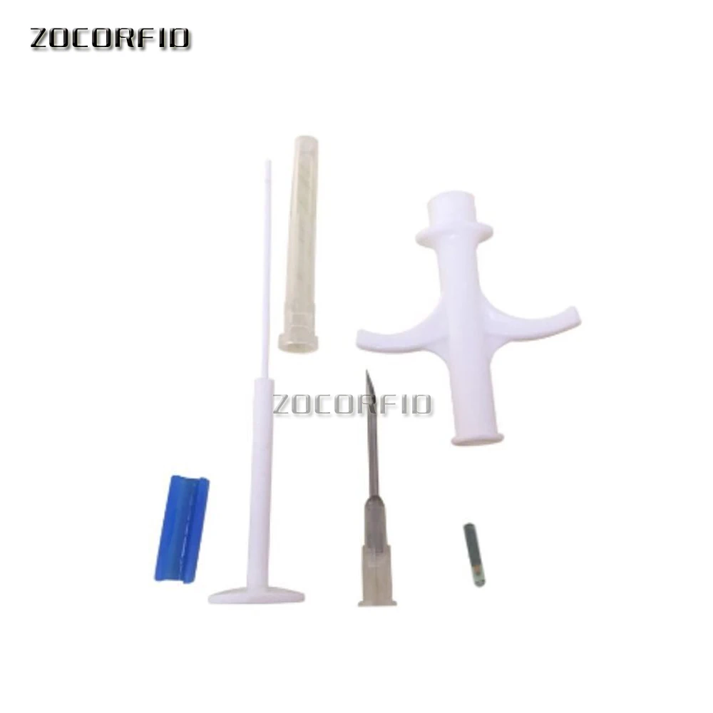 10pcs/lot Mini injectable rfid animal pet dog microchip EM4305 ISO FDX-B 134.2KHz Dog Cat Horses microchip Tag with syring