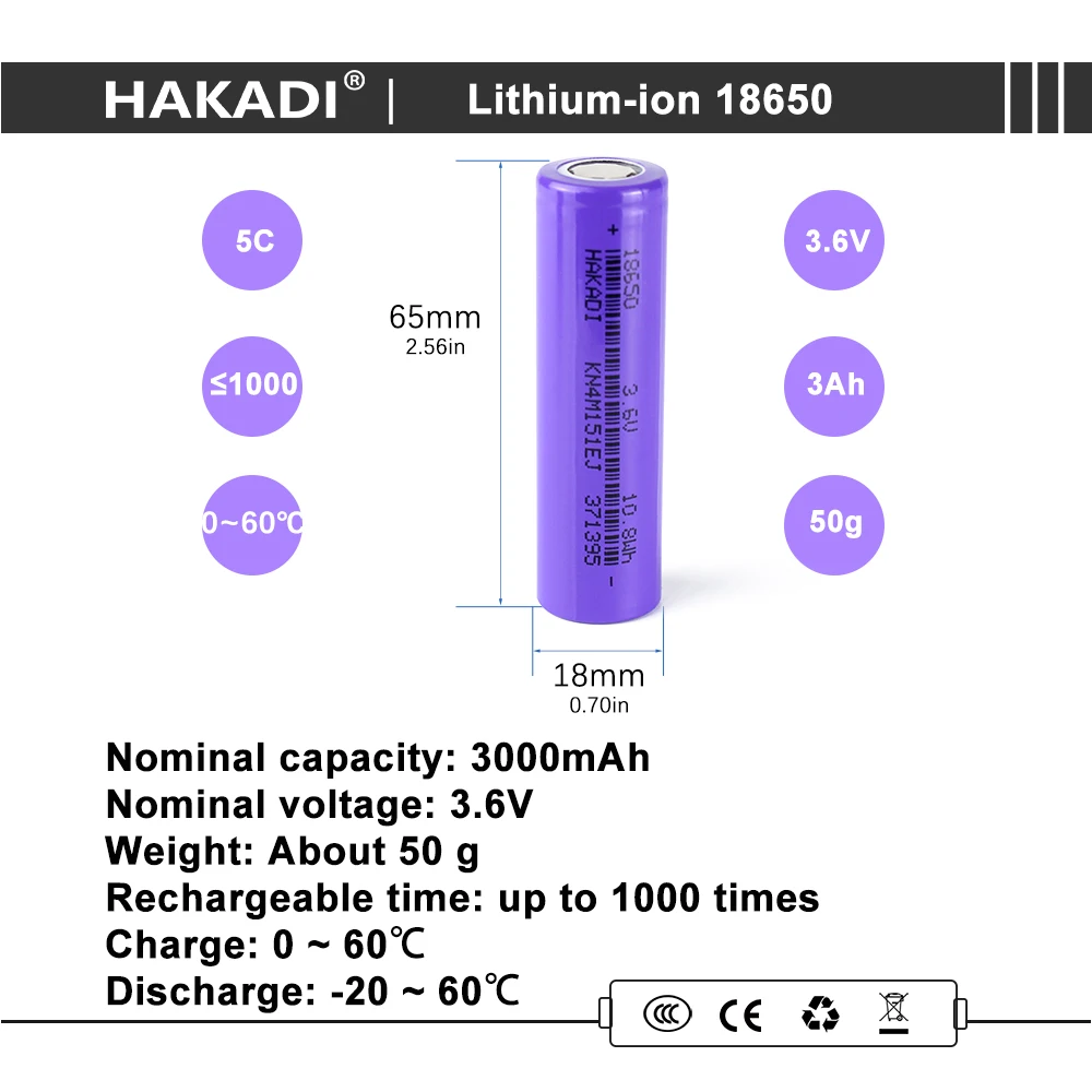 100PCS 18650 3.7V 1500mah 2000mah 2500mah 2600mah 2900mah 3000mah 3350mah Lithium Batteries 3-5C Discharge For DIY Scooter