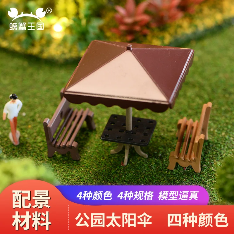 2 Stuks 1:75 1:100 1:150 1:200 Tuin Parasol Park Paraplu Modelspoor Accessoires Miniatuur Landschap Plastic Ambachtelijke Ornament