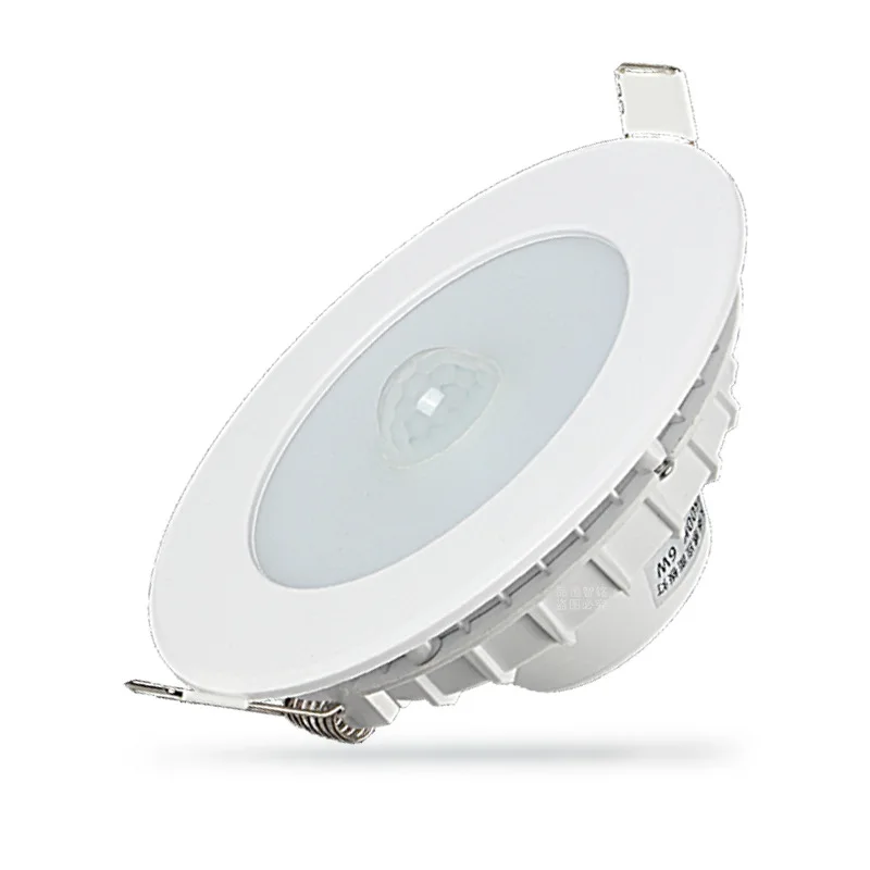 LED Langit-langit Tersembunyi 6W / 9W / 12W Tidak Ada Flicker PIR MOTION SENSOR LED Downlight Lampu AC 200-240V