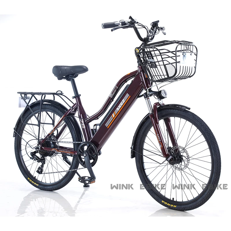 

26" Electric Bike for Adults 350W Ebike with 36V 10Ah Removable Lithium-ion Battery Lightweight Girls ebike Women e-bike