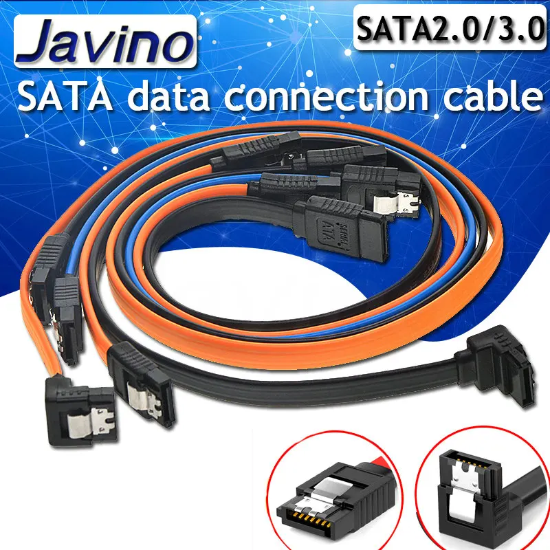 SATA Cable 3.0 to Hard Disk SSD adapter HDD cable Straight 90 Degree Sata 2.0 Cable for Asus MSI Gigabyte Motherboard Cable Sata