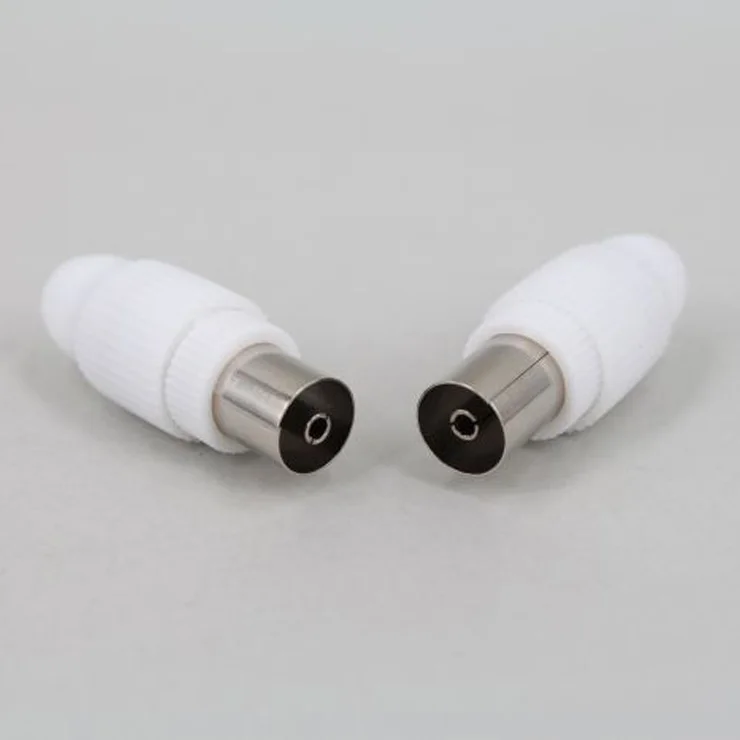 5 قطعة 75-5 لحام مجاني RF التلفزيون ذكر أنثى التوصيل 9.5 TV RF محطة هوائي موصل اللون الأبيض #3