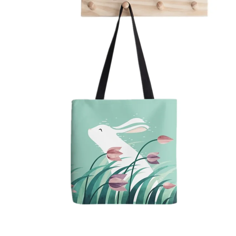 Shopper Purple Witch Pack Tote Bag Printed Tote Bag women Harajuku shopper handbag girl Shoulder shopping bag Lady Canvas Bag