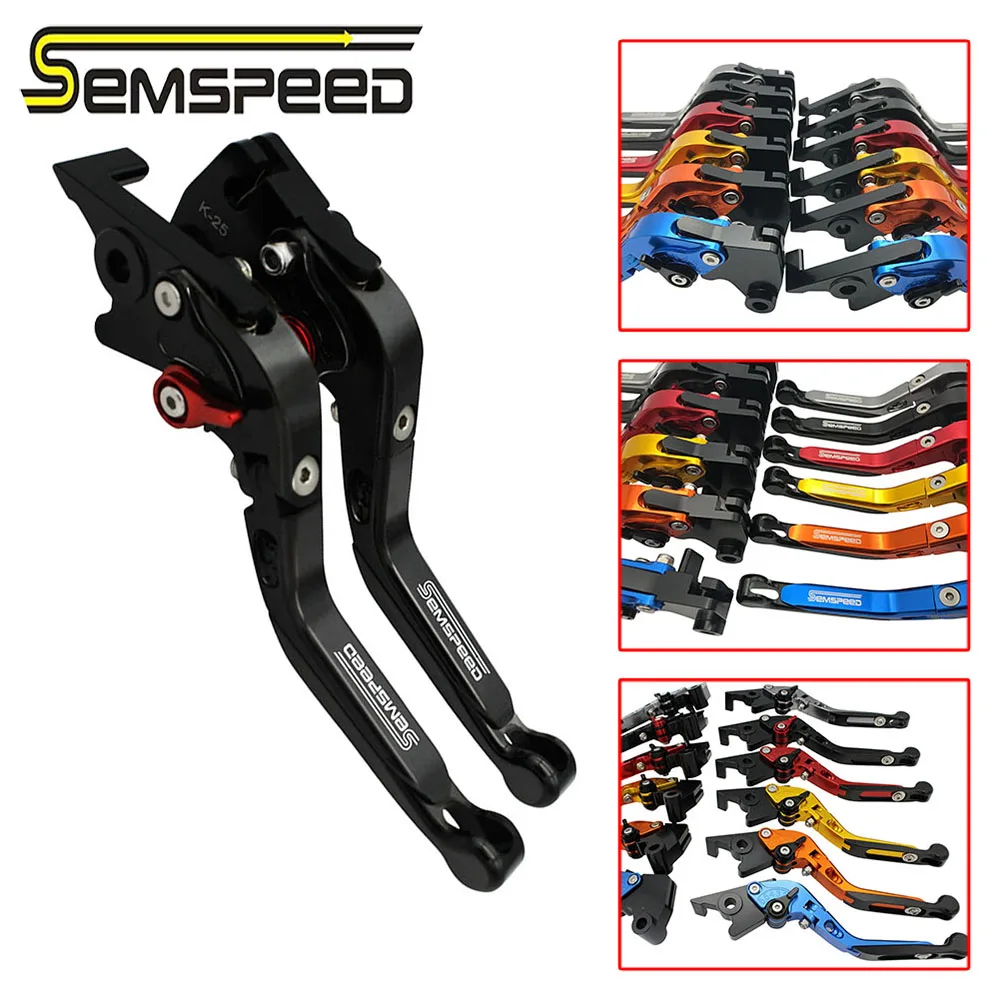 SEMSPEED Motorcycle Foldable Extendable Brake Clutch Levers Accessories For Yamaha YZ80 YZ125 TW200 XT250 TT350 XT350 XT TT600