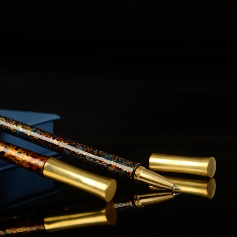 Large Lacquer Signature Pen  Chinese Style Gift Ballpoint Pen Intangible Cultural Rhinoceros Paint Pen