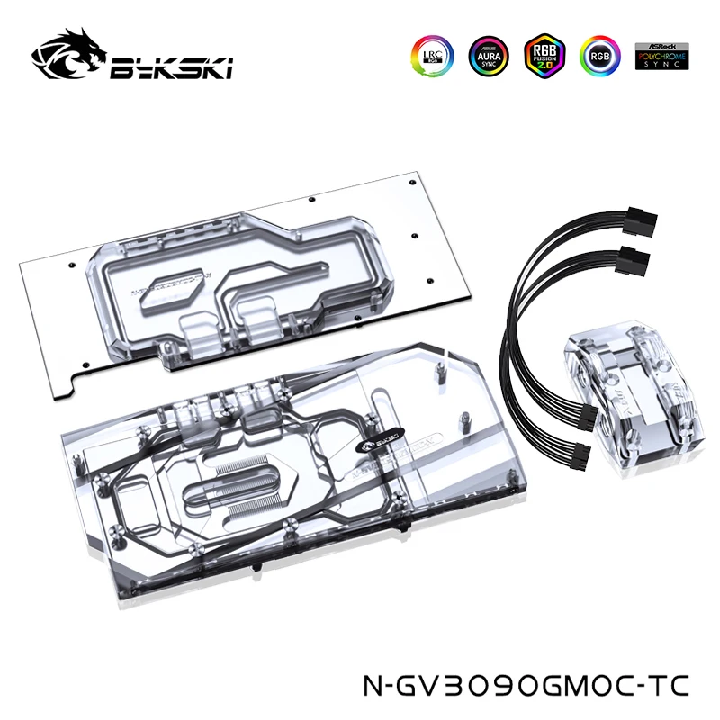 Bykski Front Back Full Kit Water Cooling Block For GIGABYTE Geforce RTX 3090/3080/3080Ti EAGLE/GAMING/VISION,N-GV3090GMOC-TC-V2