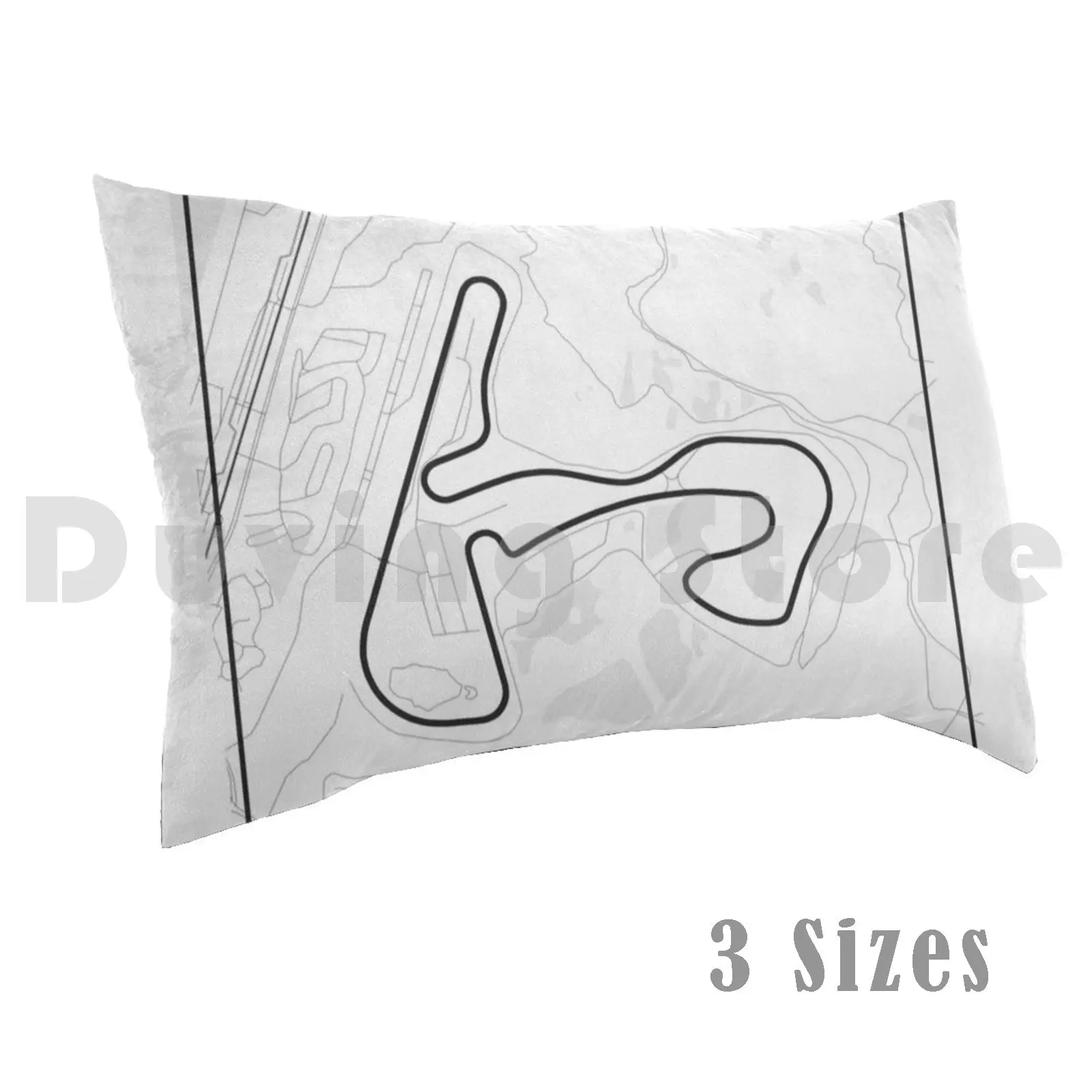 Zandvoort Circuit Pillow Case Printed 35x50 Zandvoort Circuit Racing Track Grand Prix Map Netherlands Dutch