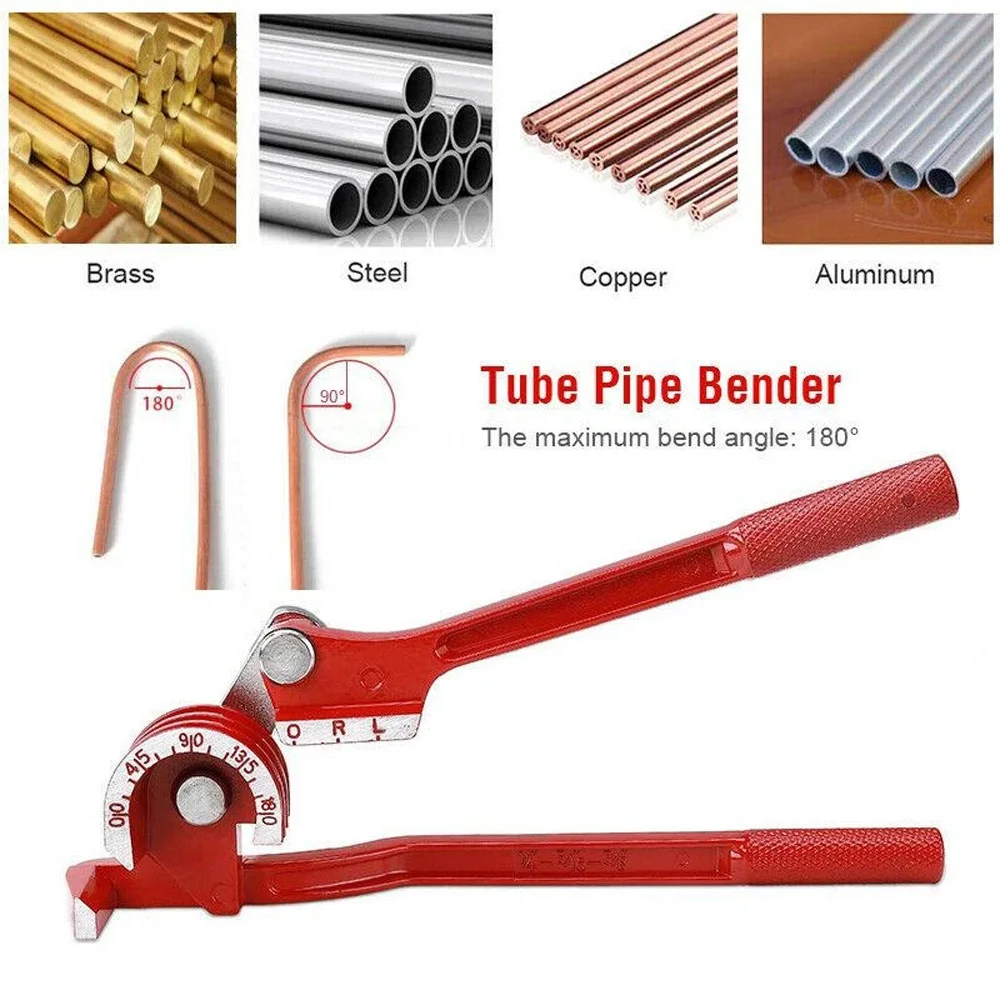 

3 in 1 180 Degree Tubing Pipe Bender 1/4in 5/16in 3/8in Tube Aluminum Copper Steel Fuel Brake Lines Bending Machine