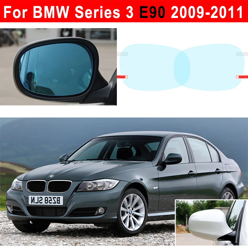 Espejo antiniebla para ventana de coche, pegatina de película transparente para BMW Serie 3, F30, E90, G20, 320d, 325i, 328i, 330i, 318i, espejo