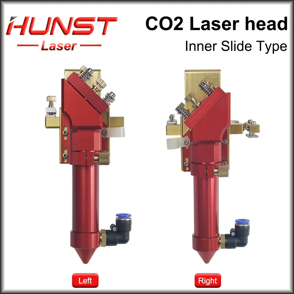 Hunst Heißer Verkaufs Inner Rutsche Typ CO2 Laser Kopf mit Luft Düse für Innere Führungsschiene Laser Schneiden Maschine Ersatzteile teile