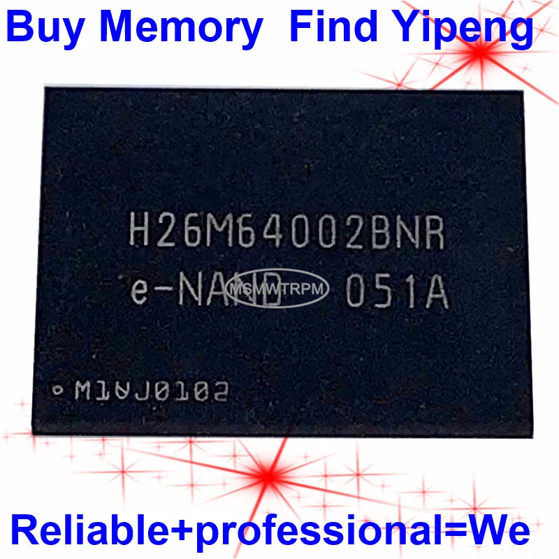 H26M64002BNR BGA169Ball EMMC 32GB Mobilephone Memory New original and Second-hand Soldered Balls Tested OK