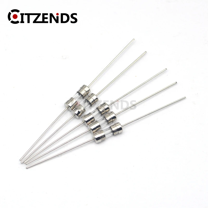 20Pcs 3.6*10mm Glass fuse Fast/Slow blow with legs 3.6x10mm 250V 0.1A 0.5A 1A 2A 3A 3.15A 4A 5A 6A 8A 10A 12A 15A F/T type